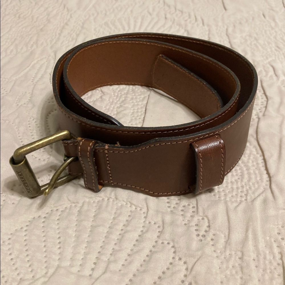 ☘️BURBERRY Vintage Brown Leather Belt
